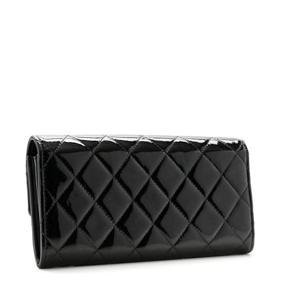 Chanel Patent Quilted Large Brilliant Flap Wallet Black 3 of 12