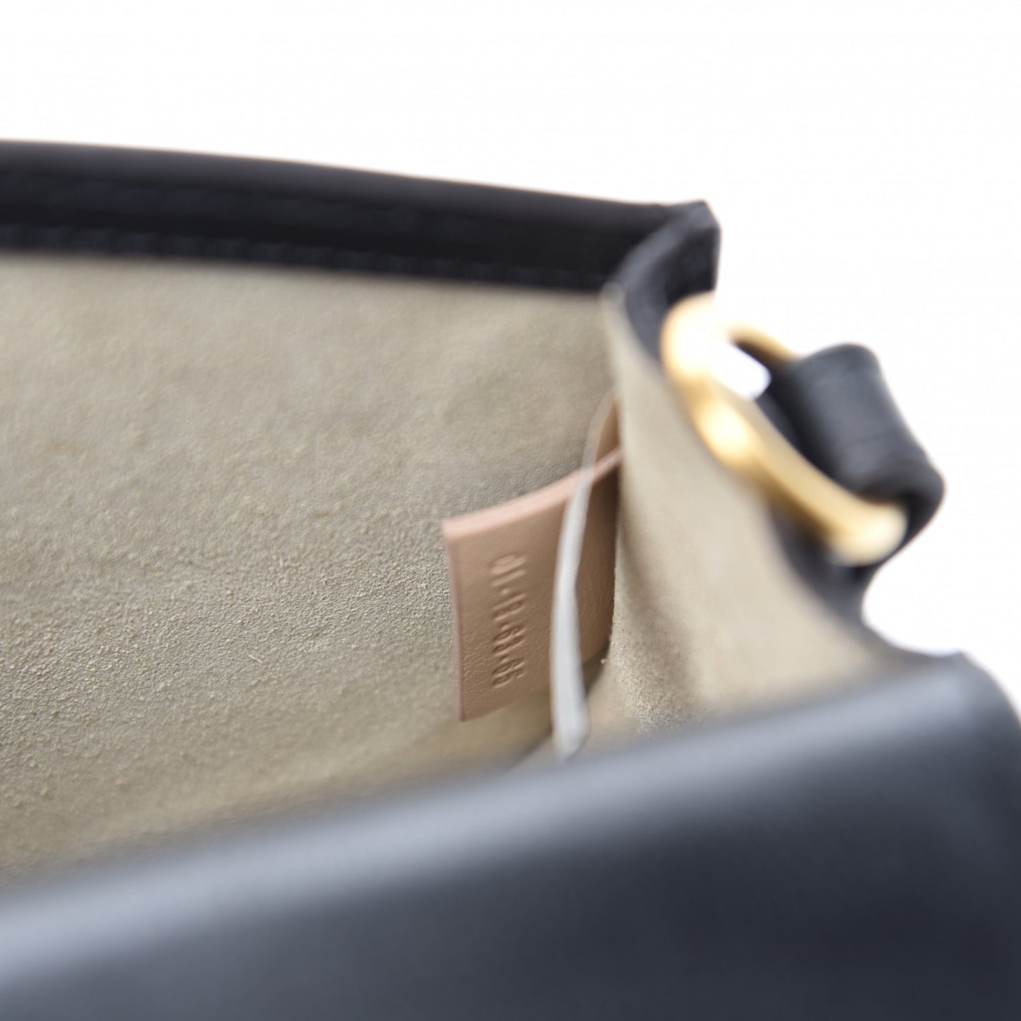 Calfskin Suede Small Nile Bracelet Bag Black