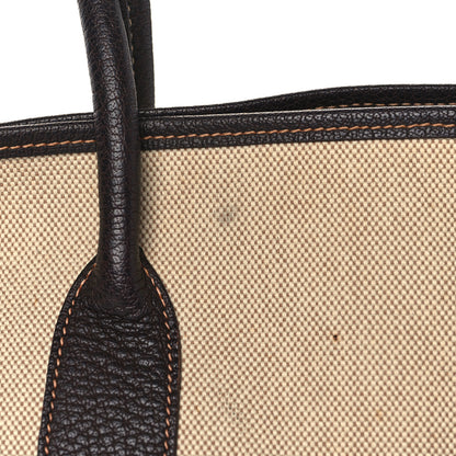 Hermes Toile Buffle Gala Garden Party Tote 36 MM Marron Fonce 11 of 14