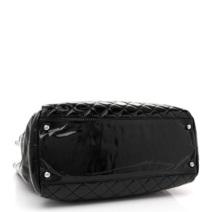 Chanel Patent Quilted Large Shopping Tote Black 4 of 18
