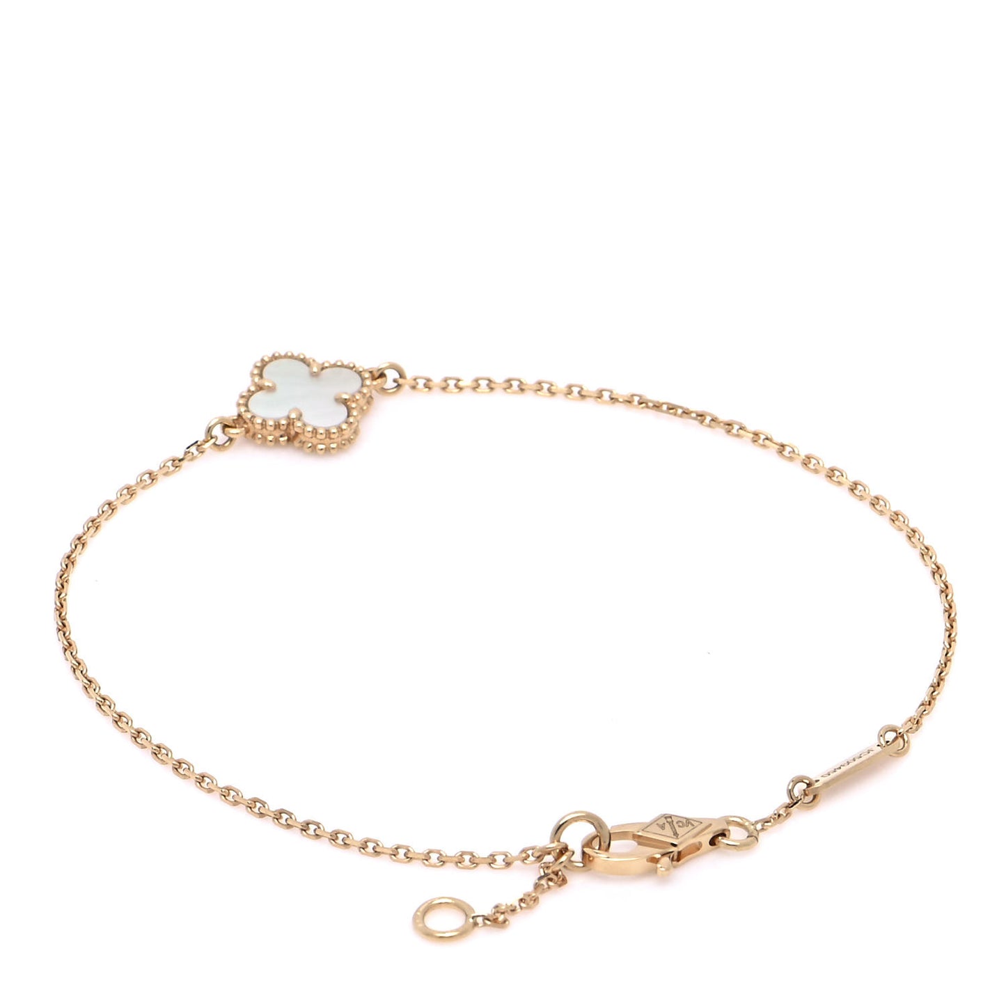 18K Yellow Gold Mother of Pearl Sweet Alhambra Bracelet