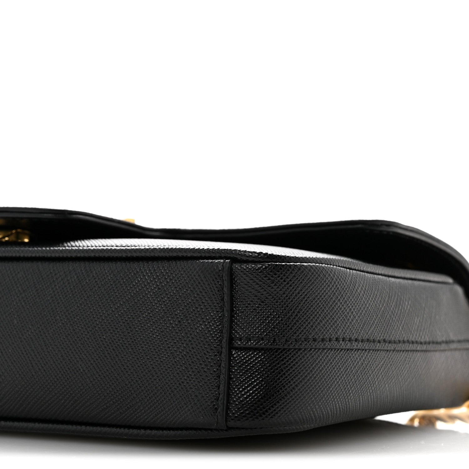 Prada Saffiano Flap Shoulder Bag Black 11 of 16