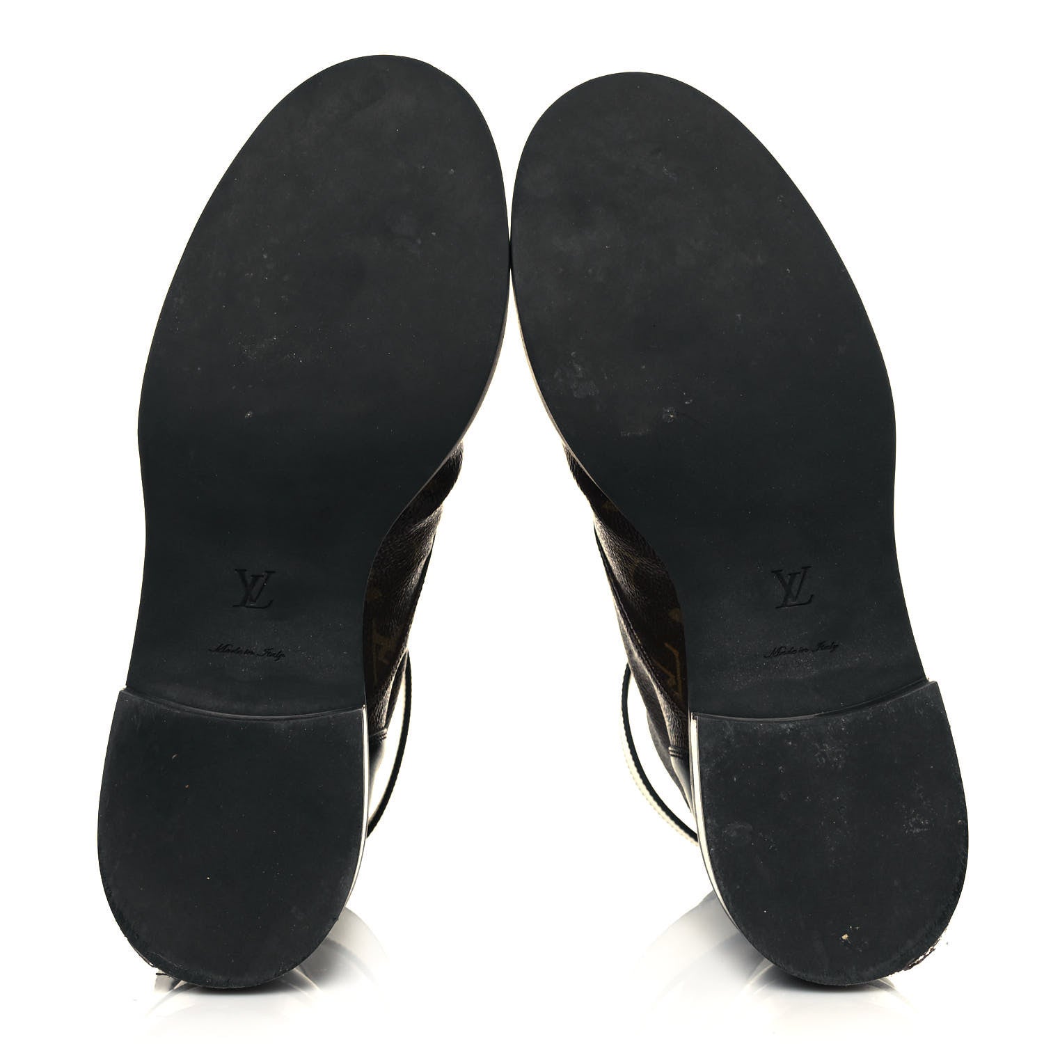Louis Vuitton Monogram Calfskin Wonderland Flat Ranger Boots 40 Black 5 of 10