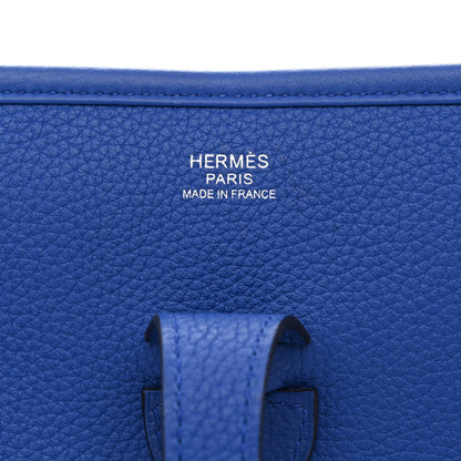 Hermes Taurillon Clemence Evelyne III PM Bleu Royal 6 of 11
