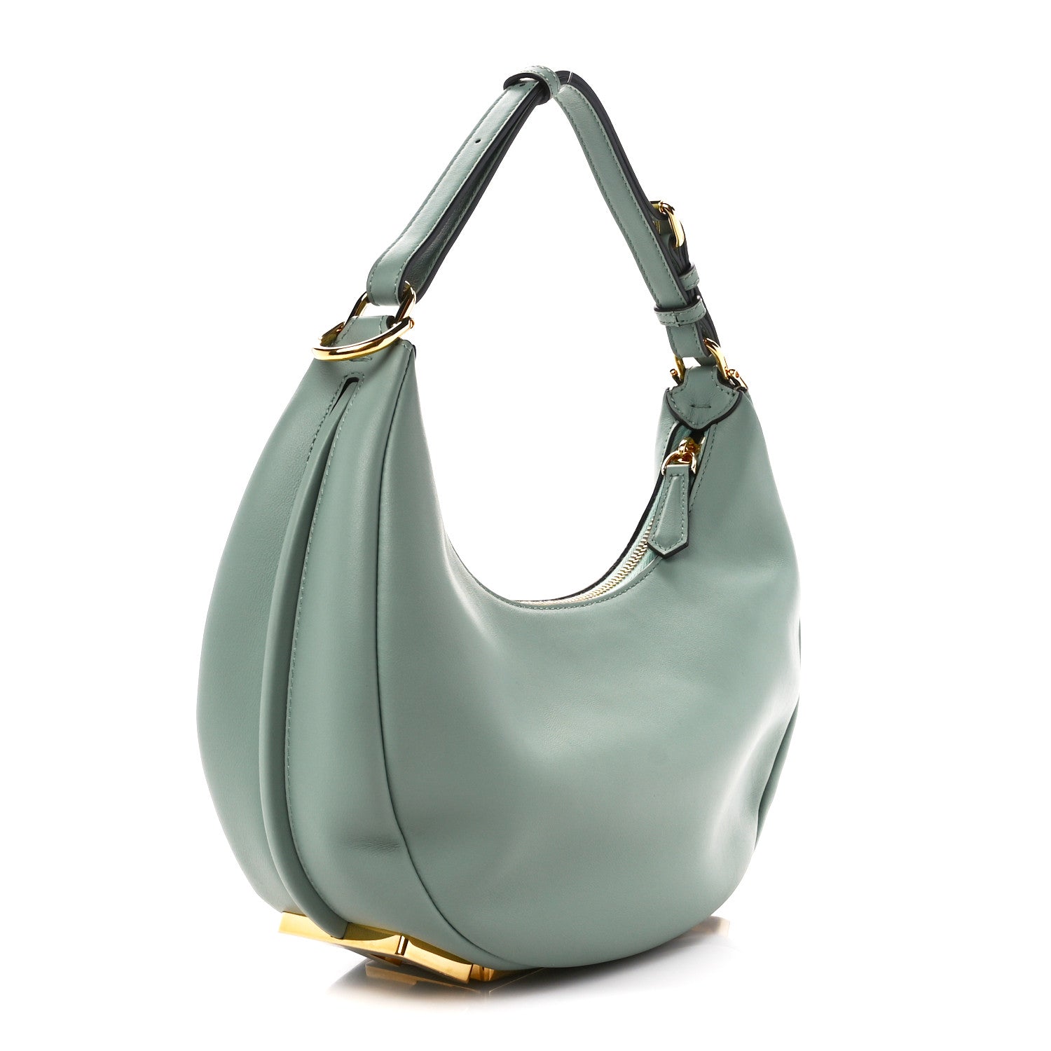 Fendi Vitello Grace Matte Small Fendigraphy Hobo Bag Menta 3 of 11