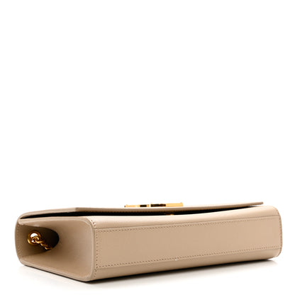 Saint Laurent Grain De Poudre Medium Monogram Kate Satchel Dark Beige 4 of 10