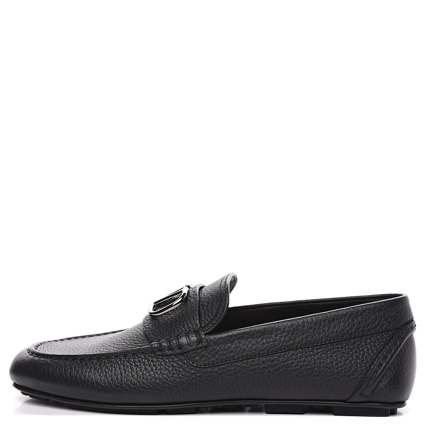 Valentino Garavani Calfskin Vlogo Loafers 42 Black 1 of 8
