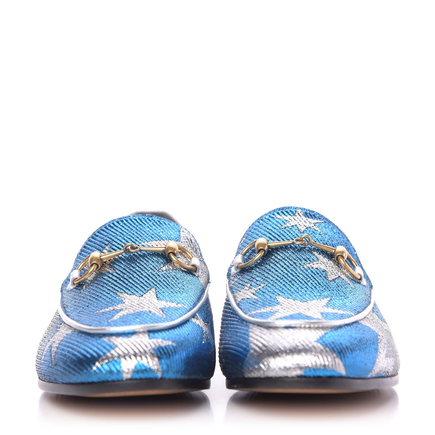 Lurex Calfskin Starry Sky Womens Jordaan Loafers 38 Bluette Silver