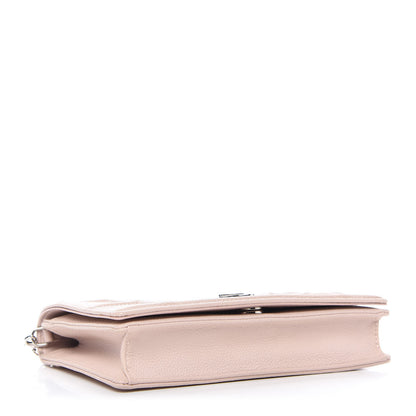 Christian Dior Grained Calfskin Diorama Wallet on Chain Pouch Nude 4 of 10