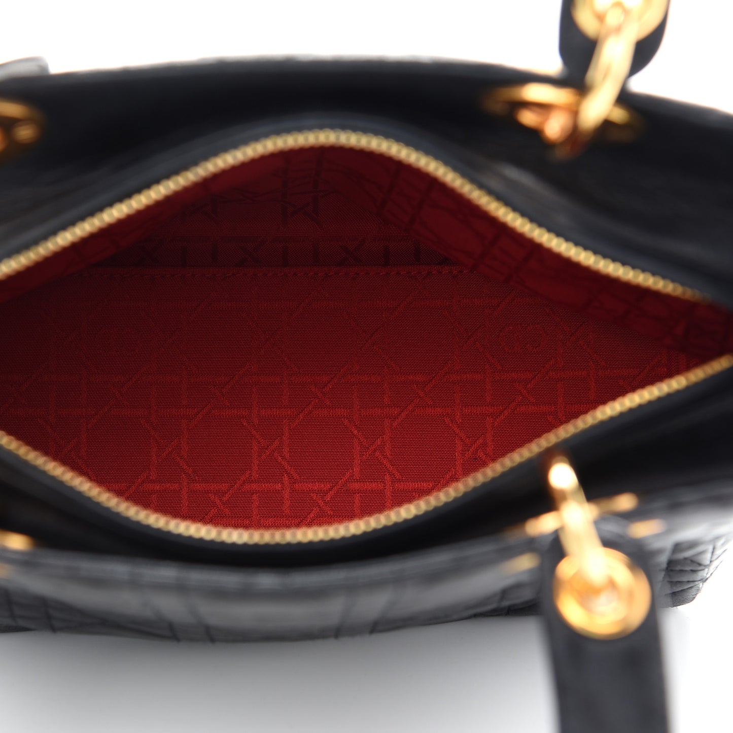 Lambskin Cannage Medium Lady Dior Black