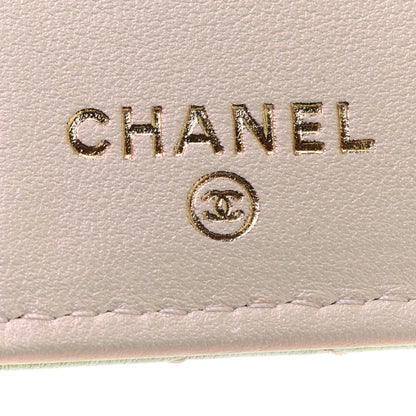 Chanel Iridescent Lambskin Quilted Double Flap Wallet Ivory 6 of 8