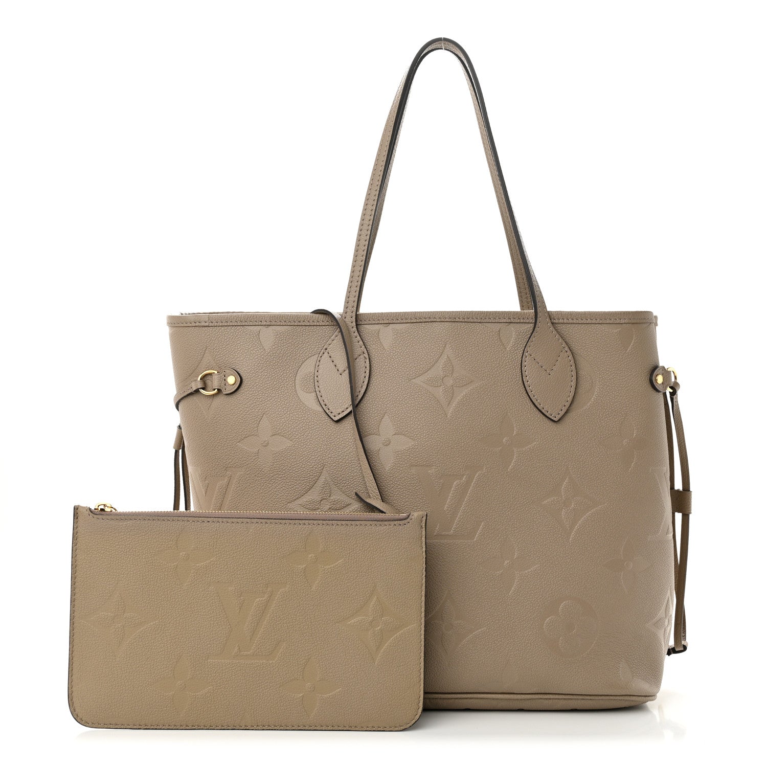 Louis Vuitton Empreinte Monogram Giant Neverfull MM Tourterelle 3 of 14