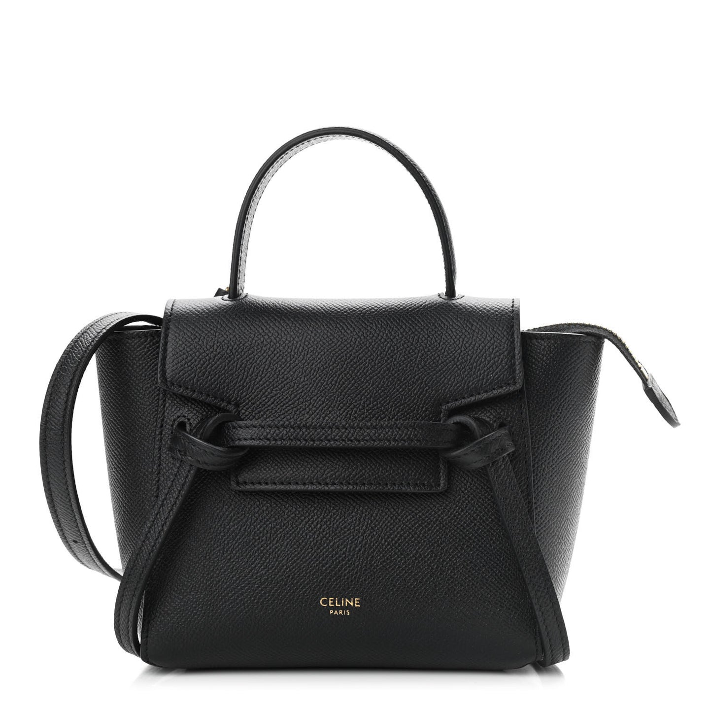 Grained Calfskin Pico Belt Bag Black