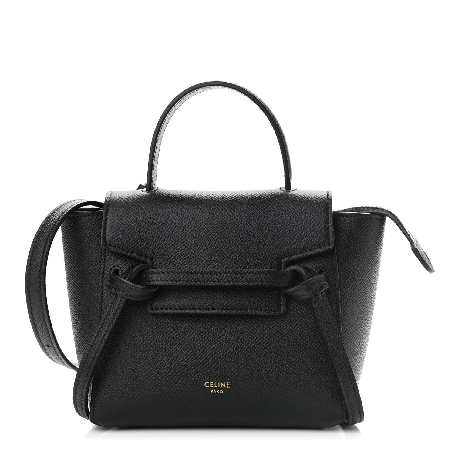 Celine Grained Calfskin Pico Belt Bag Black 1 of 9