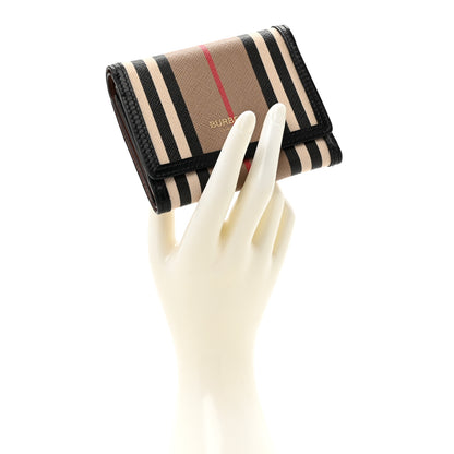 Burberry E-Canvas Icon Stripe Small Folding Wallet Archive Beige 2 of 7