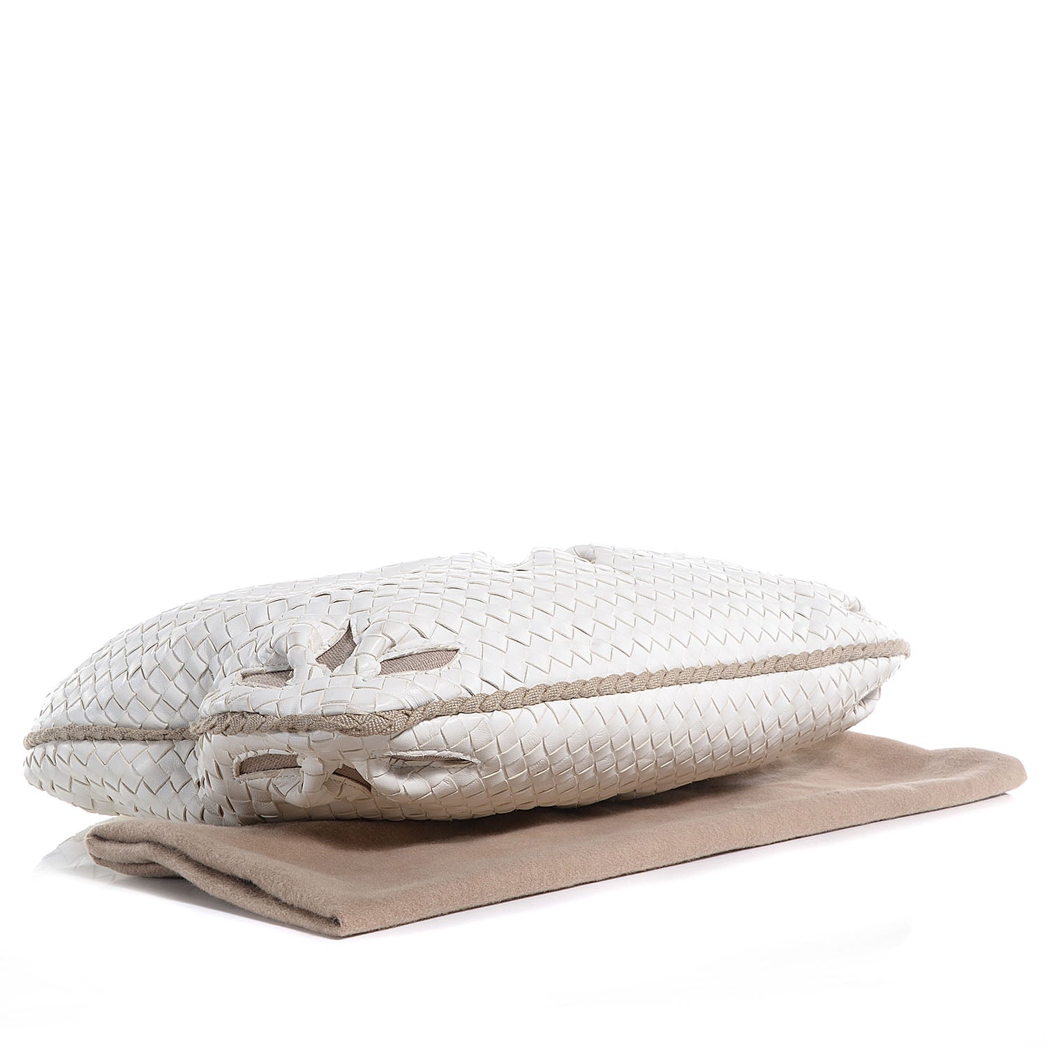 Bottega Veneta Nappa Intrecciato Flower Medium Veneta Hobo White 4 of 8