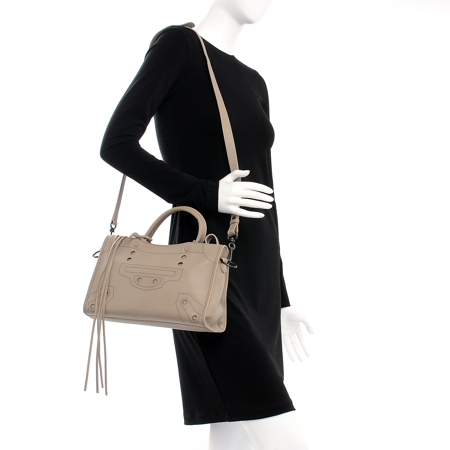 Balenciaga Veau Soyeux Perforated Blackout Hardware S City Gris Cendre 2 of 12