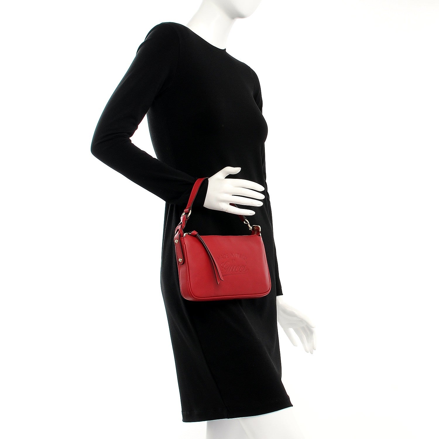 Gucci Calfskin Craft Pochette Red 2 of 7