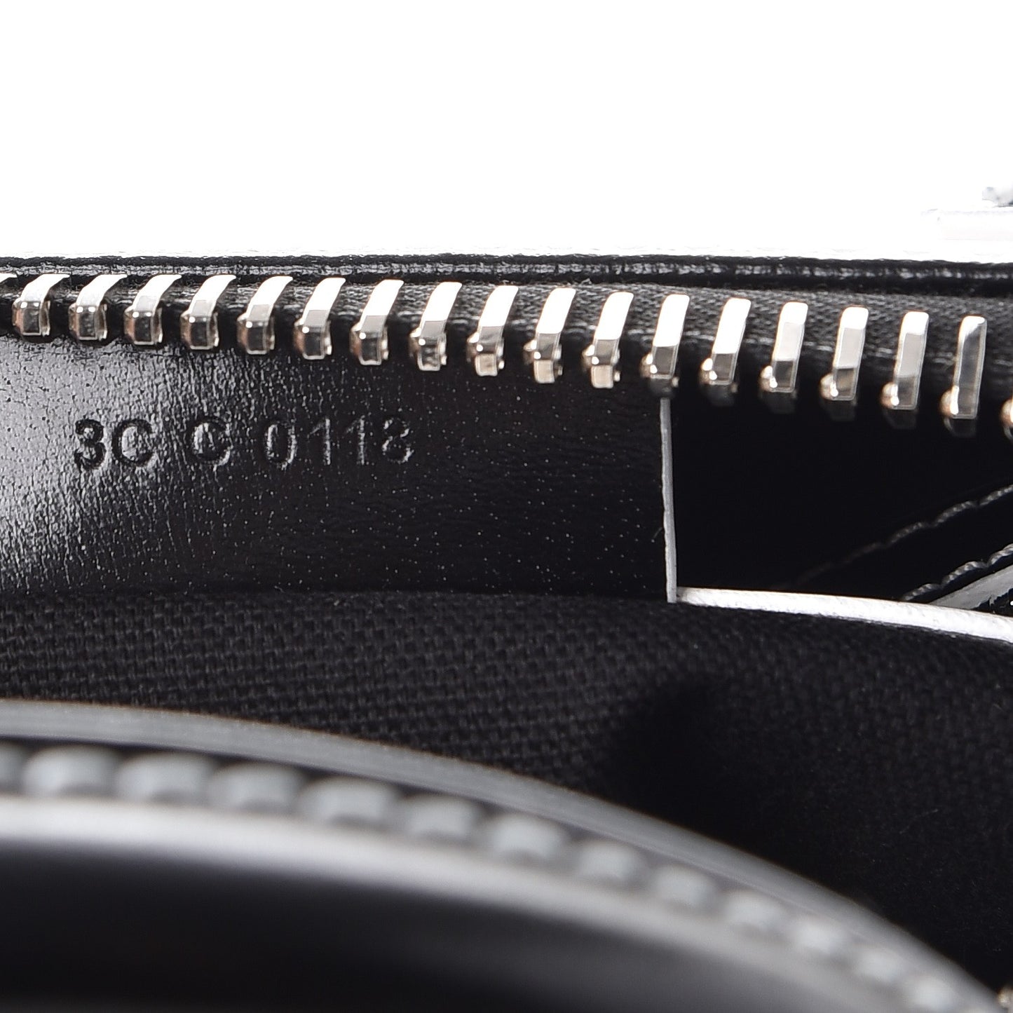 Calfskin Contrast Topstitch Small Antigona Black White