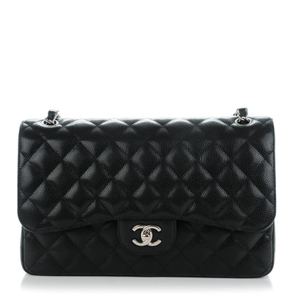 Chanel Caviar Quilted Jumbo Double Flap Black 1 of 8