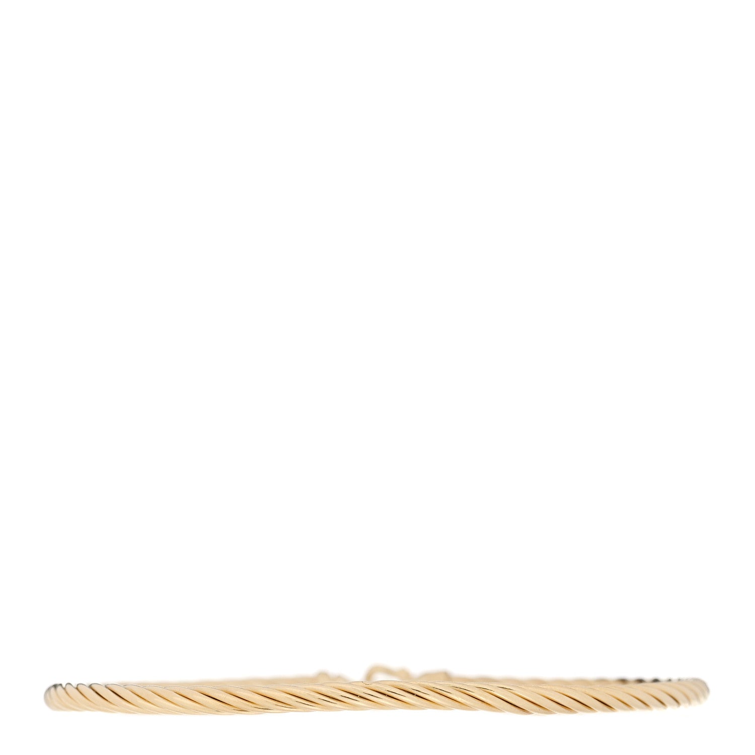 David Yurman DAVID YURMAN 18K Yellow Gold 3mm Cable Buckle Bracelet 2 of 3