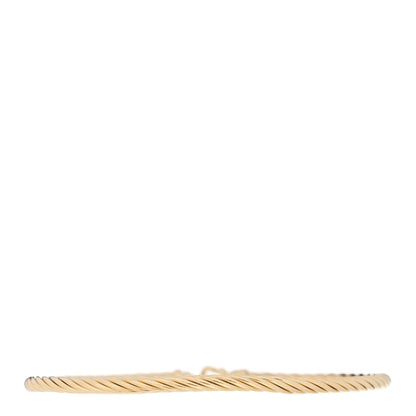 David Yurman DAVID YURMAN 18K Yellow Gold 3mm Cable Buckle Bracelet 2 of 3