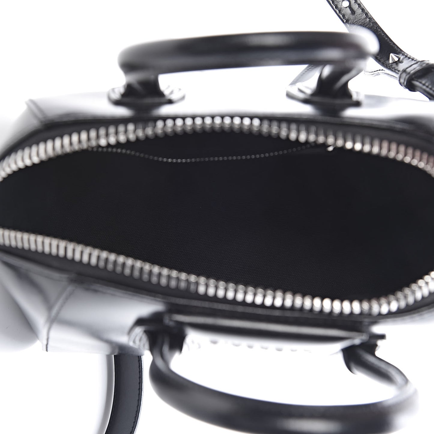 Shiny Lord Calfskin Mini Antigona Black
