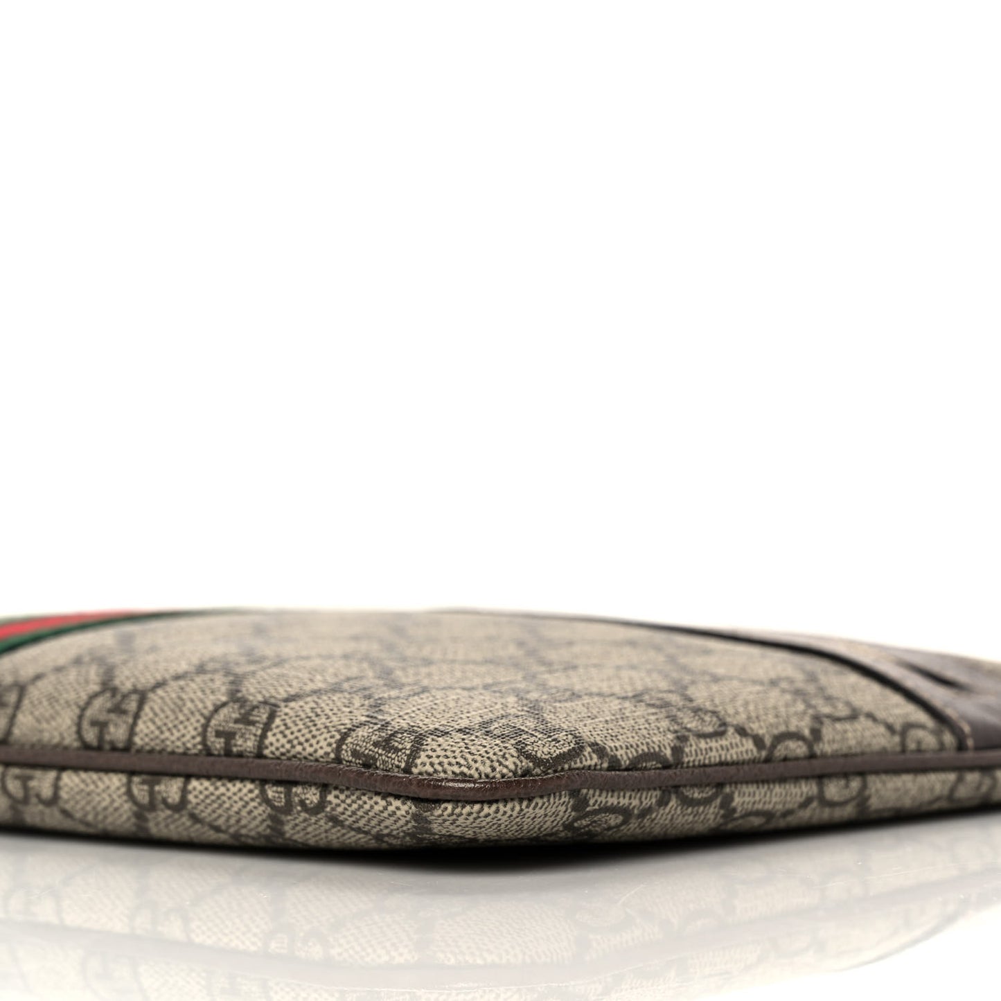GG Supreme Monogram Large Ophidia Pouch Clutch Brown