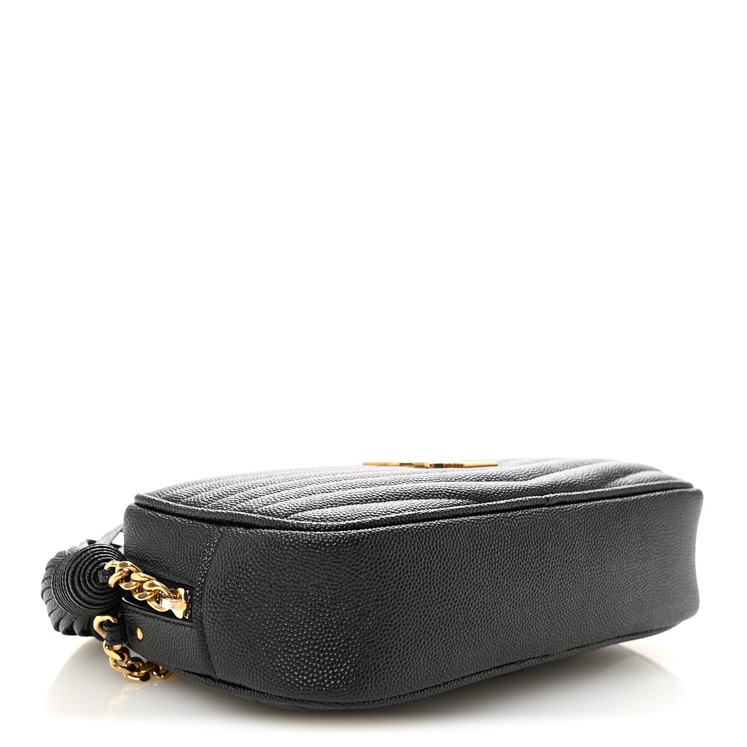 Saint Laurent Grain De Poudre Matelasse Monogram Mini Lou Camera Bag Black 4 of 11