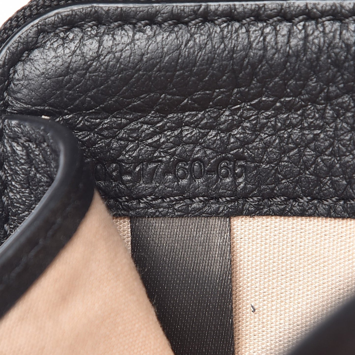 Calfskin Alphabet Purse Wallet Black