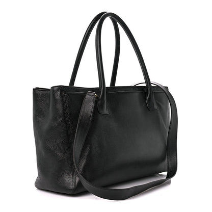 Chanel Calfskin Cerf Executive Shopper Tote Black 3 of 10
