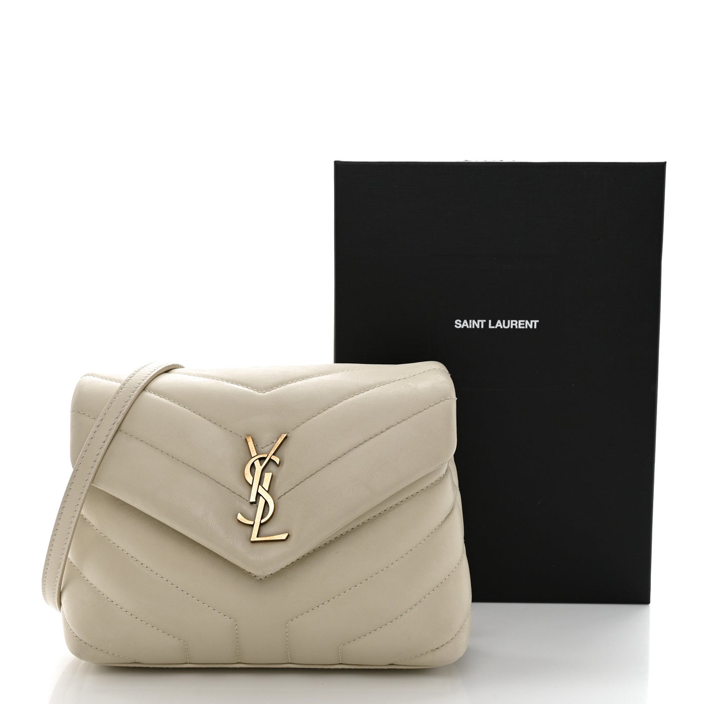 Calfskin Y Quilted Monogram Toy Loulou Crossbody Bag Crema Soft