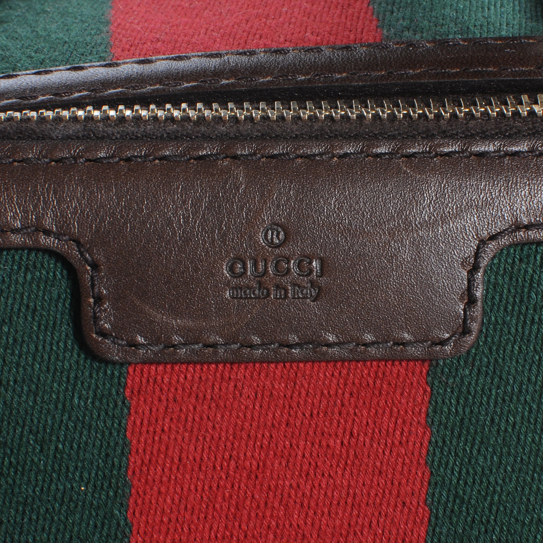 Gucci Monogram Selleria Calfskin Vintage Web Medium Boston Beige Ebony Cocoa 6 of 9