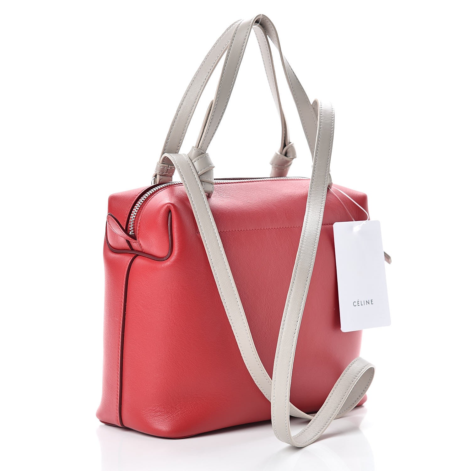 Celine Lambskin Small Soft Cube Satchel Bright Red 3 of 10