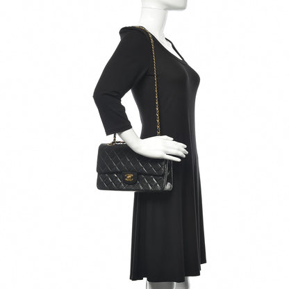 Chanel Lambskin Quilted Medium Double Flap Black 2 of 17