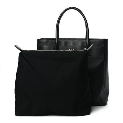Chanel Calfskin Tall Cerf Tote Black 3 of 11
