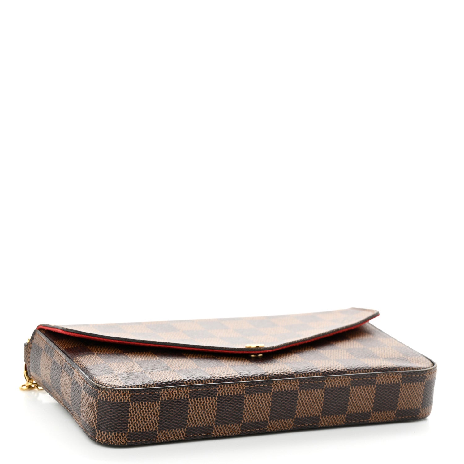 Louis Vuitton Damier Ebene Pochette Felicie Chain Wallet 5 of 10