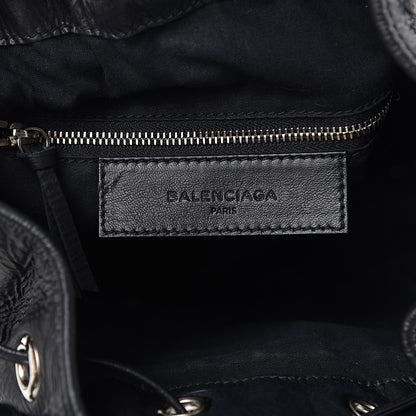 Balenciaga Matte Goatskin Rubber Covered Classic Hardware Mini Pompon Black 6 of 10