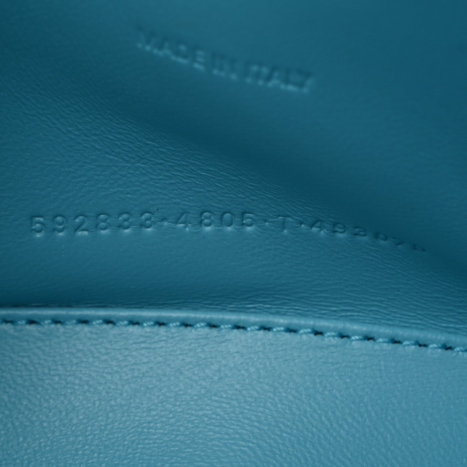 Balenciaga Shiny Calfskin Crocodile Embossed Hourglass Top Handle Bag XS Azur 7 of 10