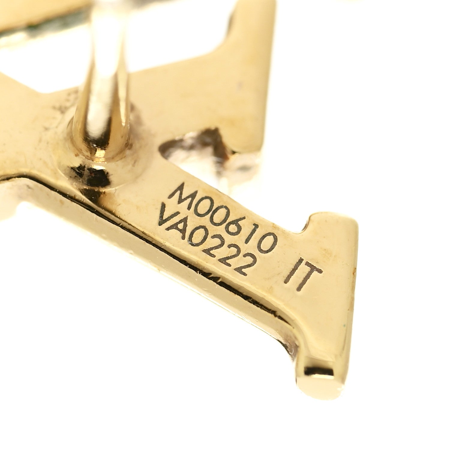 Louis Vuitton Metal LV Iconic Earrings Gold 5 of 6