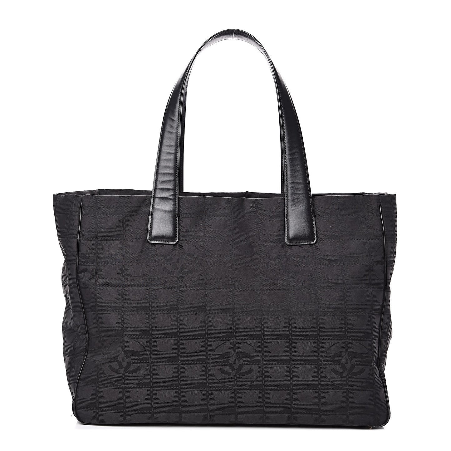 Nylon Large Travel Tote Black