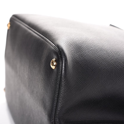 Prada Saffiano Cuir Large Double Bag Nero Black 9 of 10