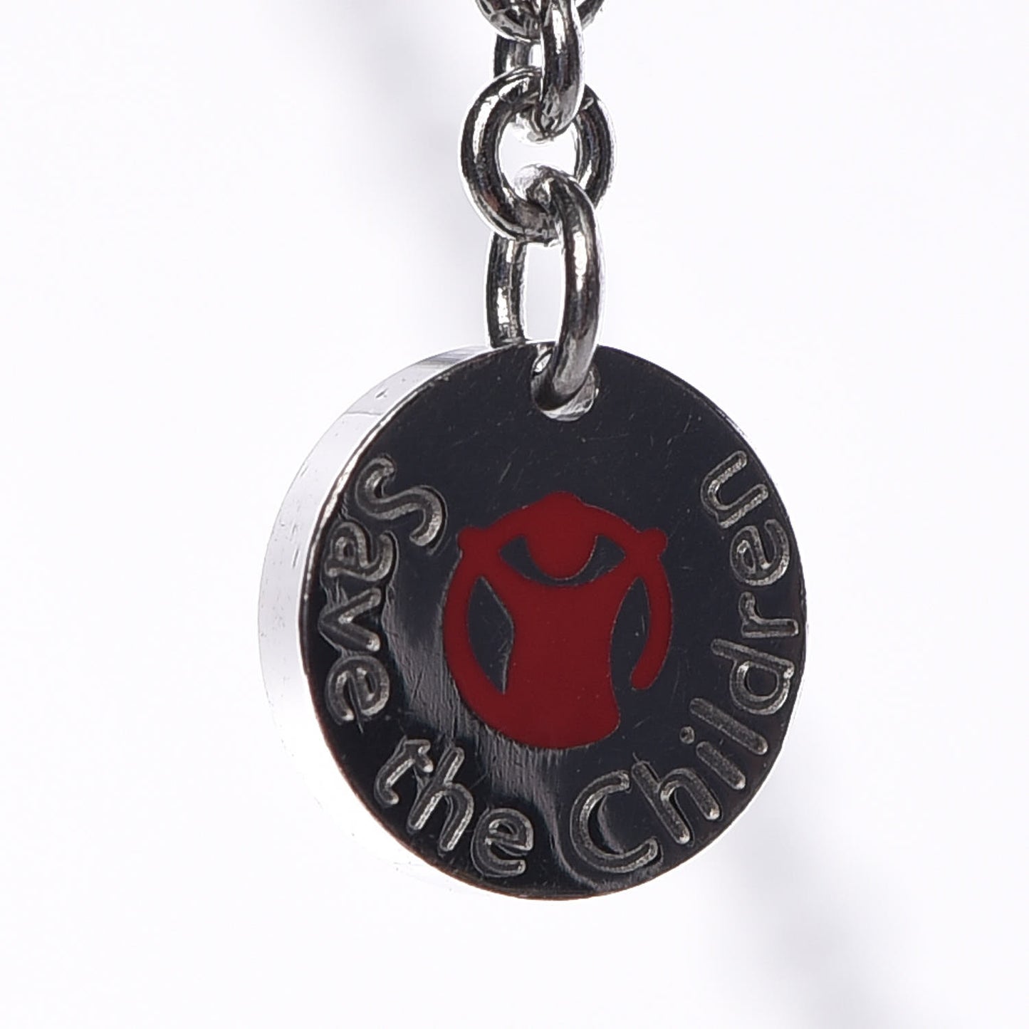 Sterling Silver Ceramic Save The Children Pendant Necklace