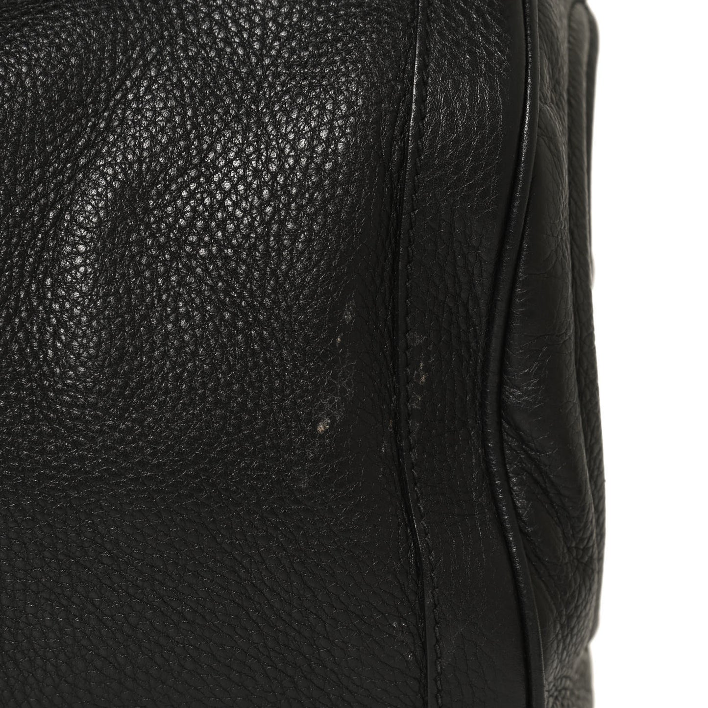 Pebbled Calfskin Medium Soho Boston Black