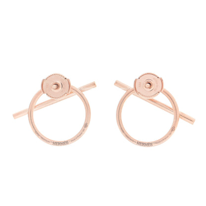 Hermes 18K Rose Gold MM Echappee Earrings 5 of 6