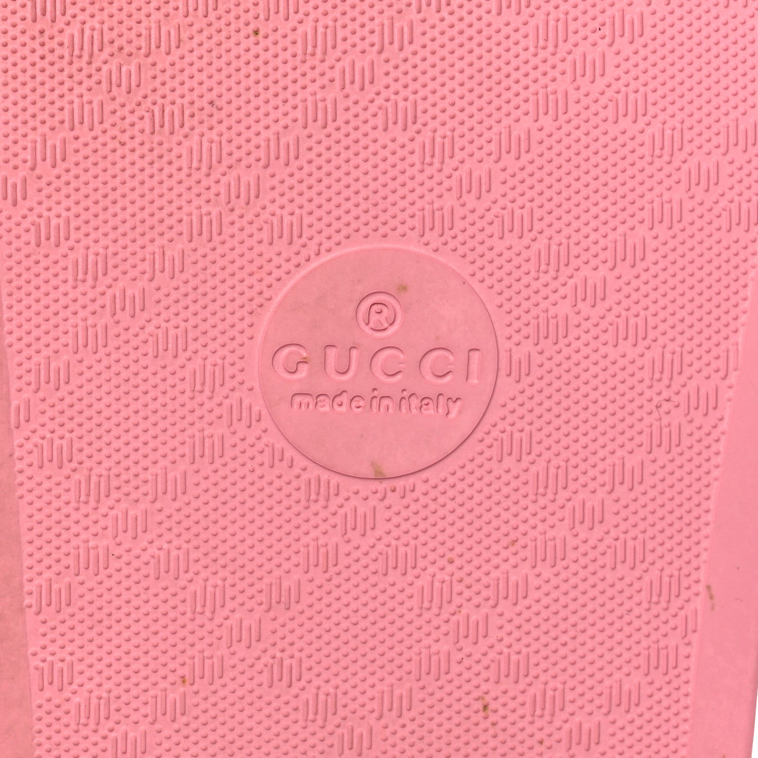 Gucci Rubber GG Monogram Perforated Womens Slide Sandals 39 Rose Box 6 of 6