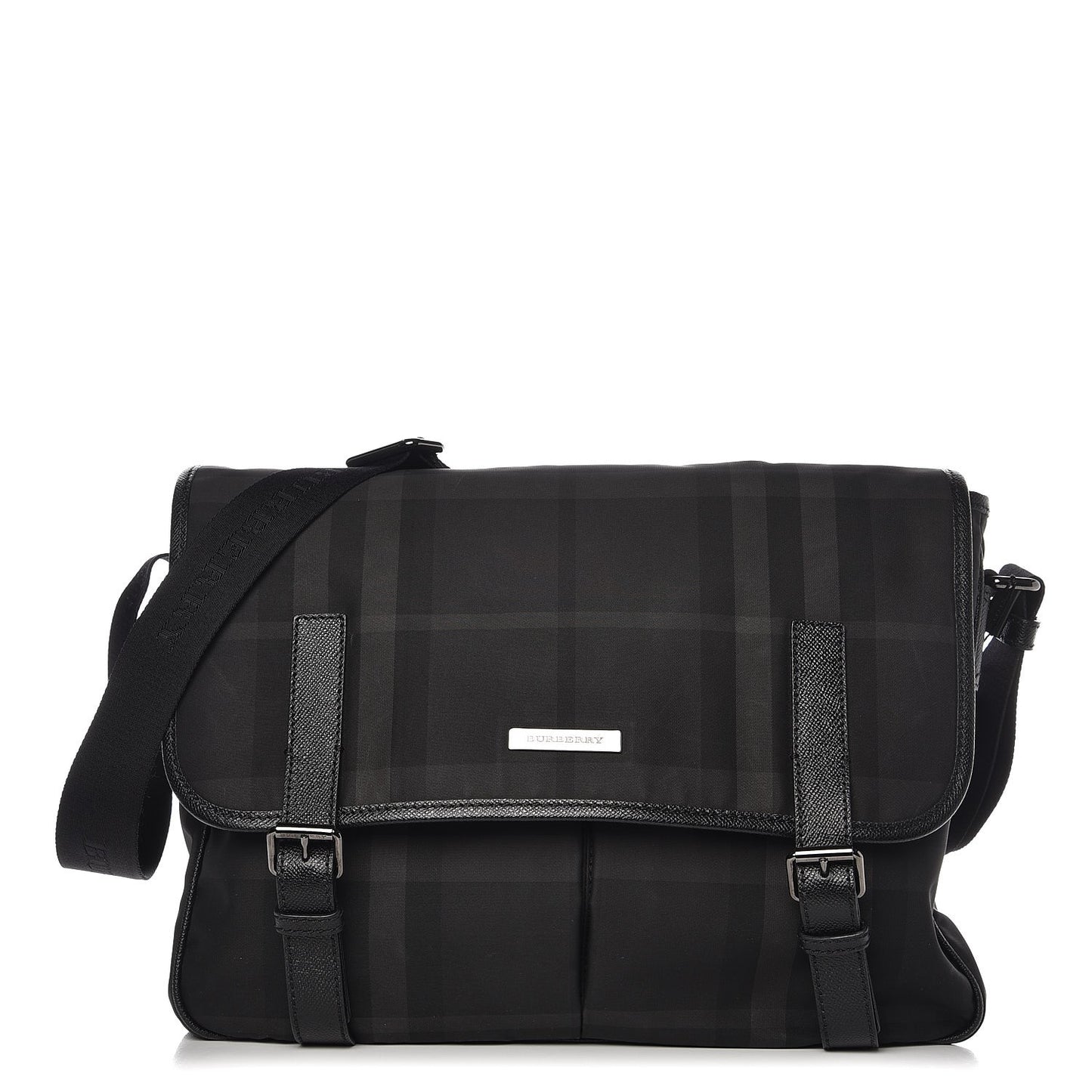 Smoked Check Medium Elgin Messenger Bag Black