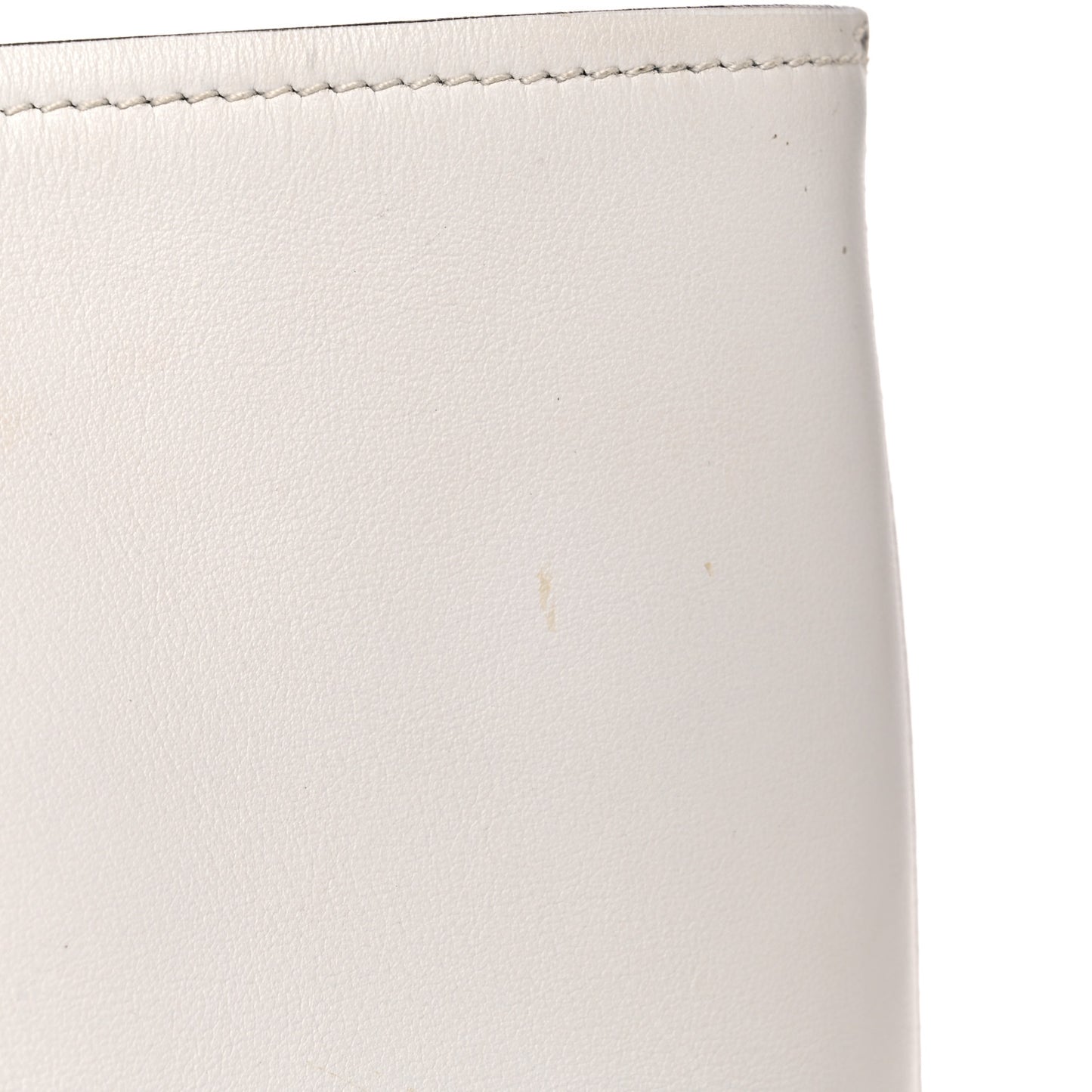 City Calf Front Pocket Large Shopping Tote White Black