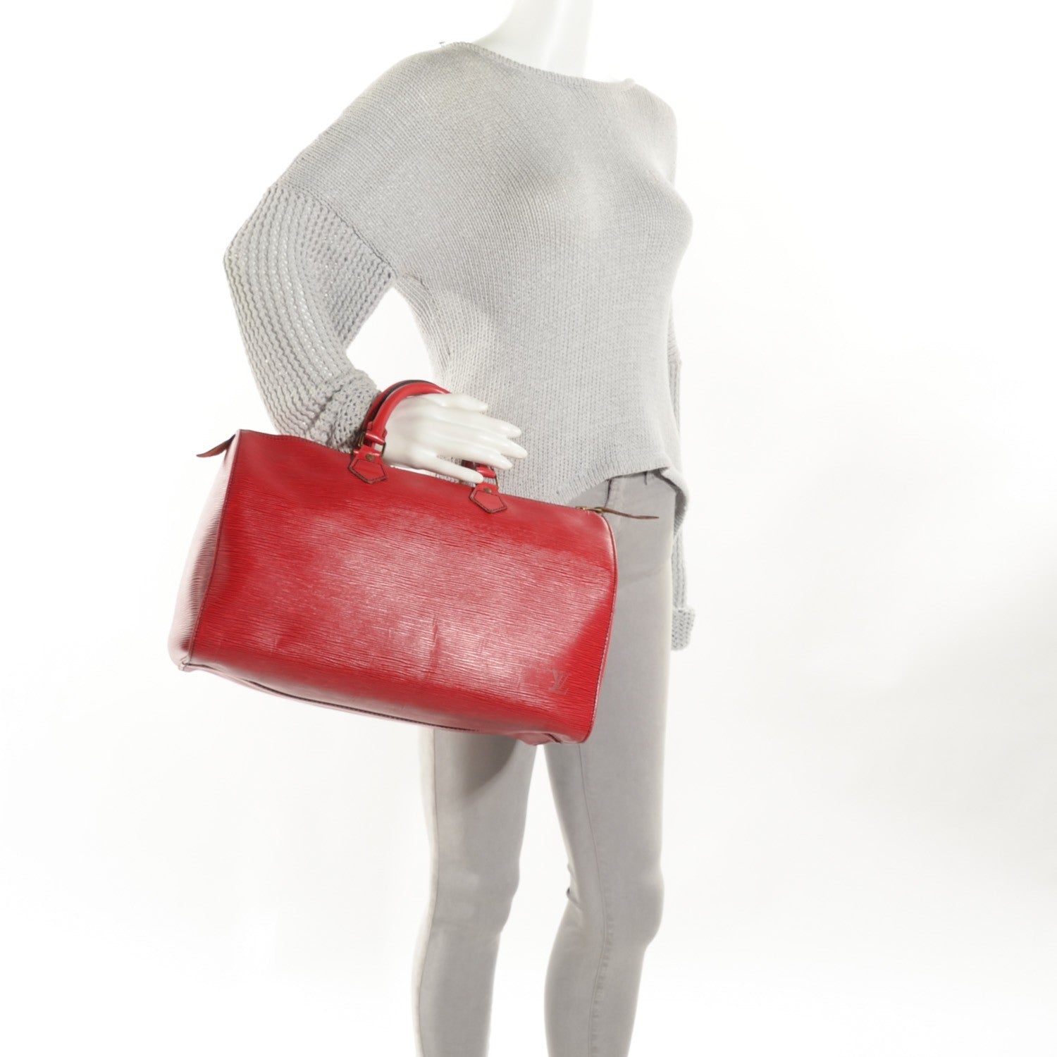 Louis Vuitton Epi Speedy 35 Rouge 2 of 8