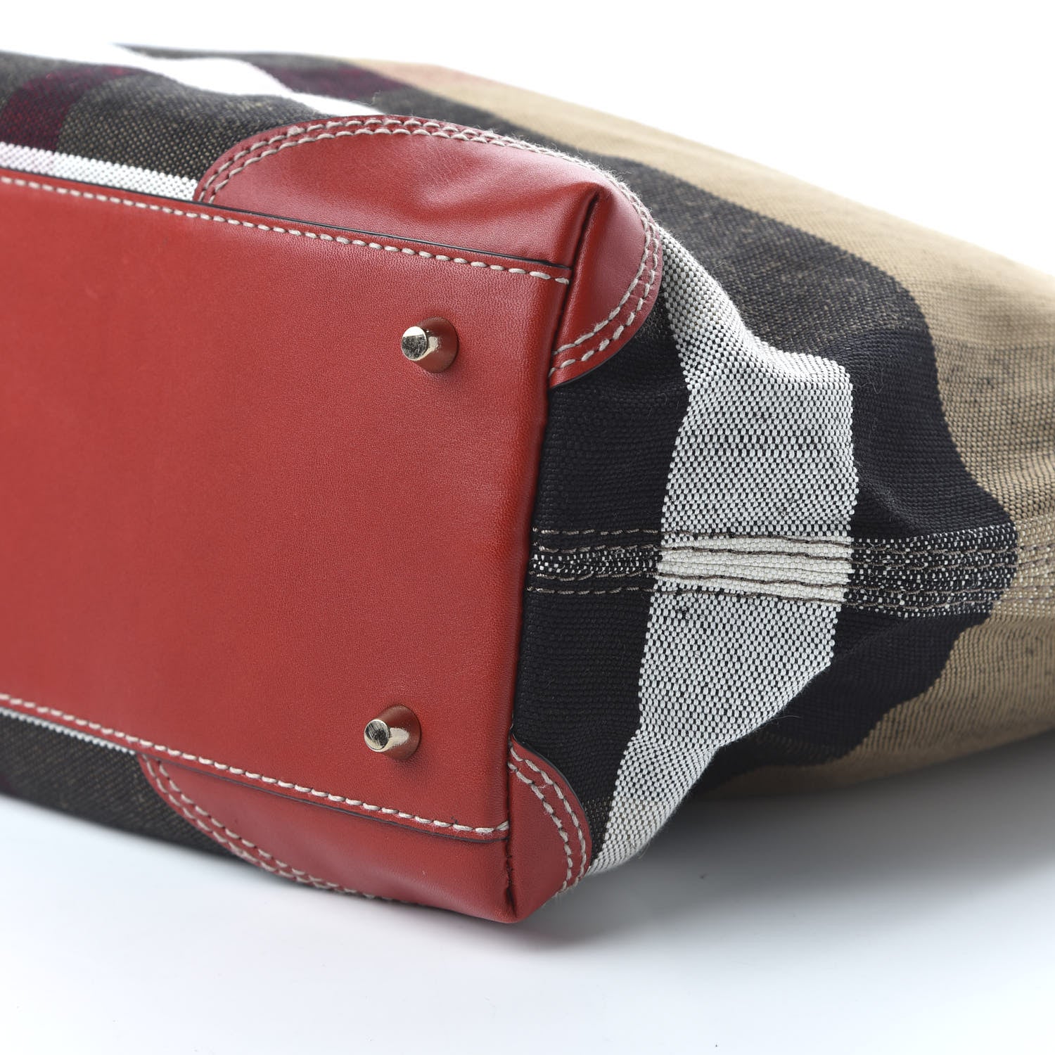 Burberry Canvas Mega Check Medium Maidstone Cadmium Red 7 of 9